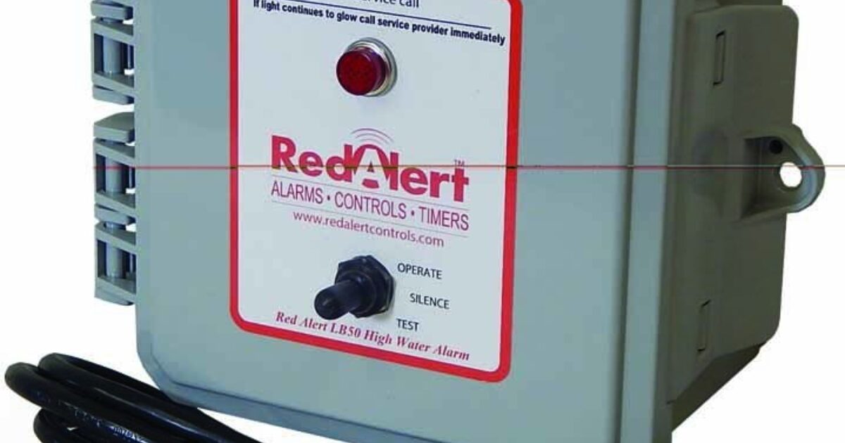 red light alarm on aerobic septic system